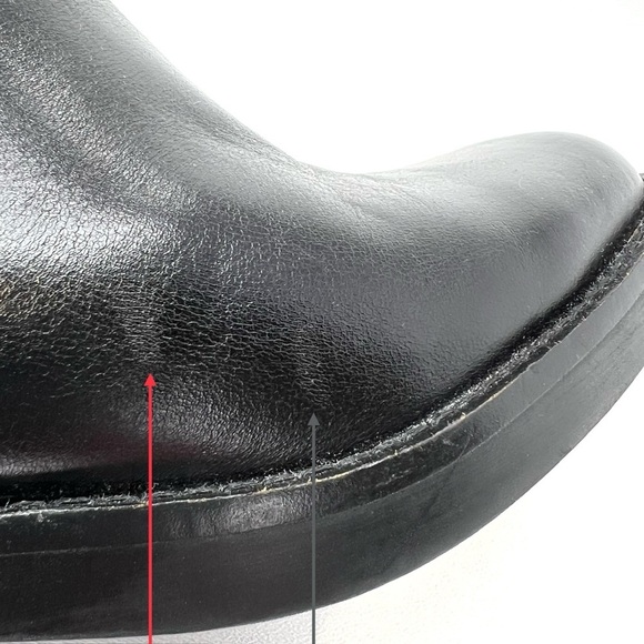 NEW Lucky Brand Kamany Boots Size 6.5 Black Leather Moto Biker Western New - Picture 8 of 11